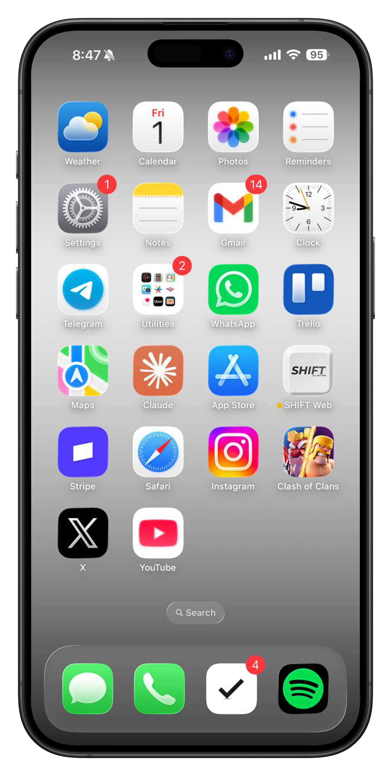 Child's iPhone with distracting apps blocked by SHIFT